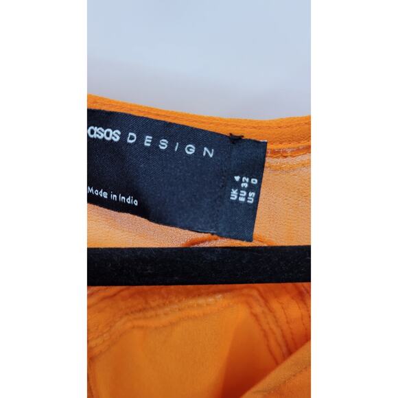 ASOS DESIGN Rouleaux Loop Tie Waist Mini Dress with Swirl Embellishment Size 0 - Picture 7 of 12